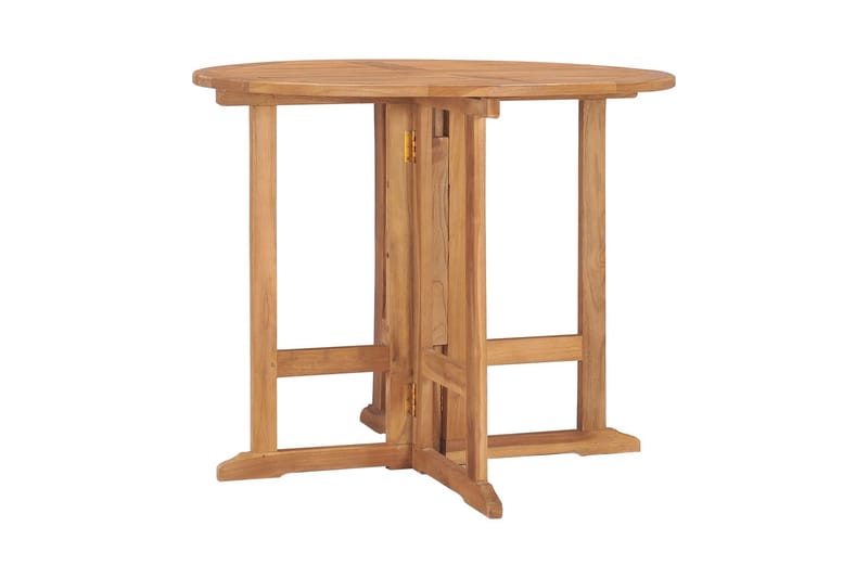 foldbart havebord 90x75 cm massivt teaktræ - Brun - Havemøbler - Solafskærmning - Markiser - Balkonmarkise