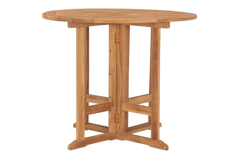 foldbart havebord 90x75 cm massivt teaktræ - Brun - Havemøbler - Solafskærmning - Markiser - Balkonmarkise