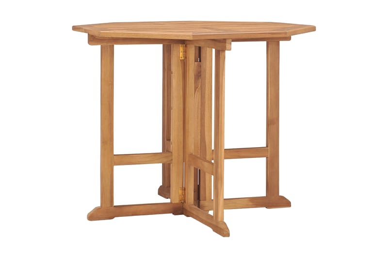 foldbart havebord 90x90x75 cm massivt teaktræ - Brun - Havemøbler - Solafskærmning - Markiser - Balkonmarkise