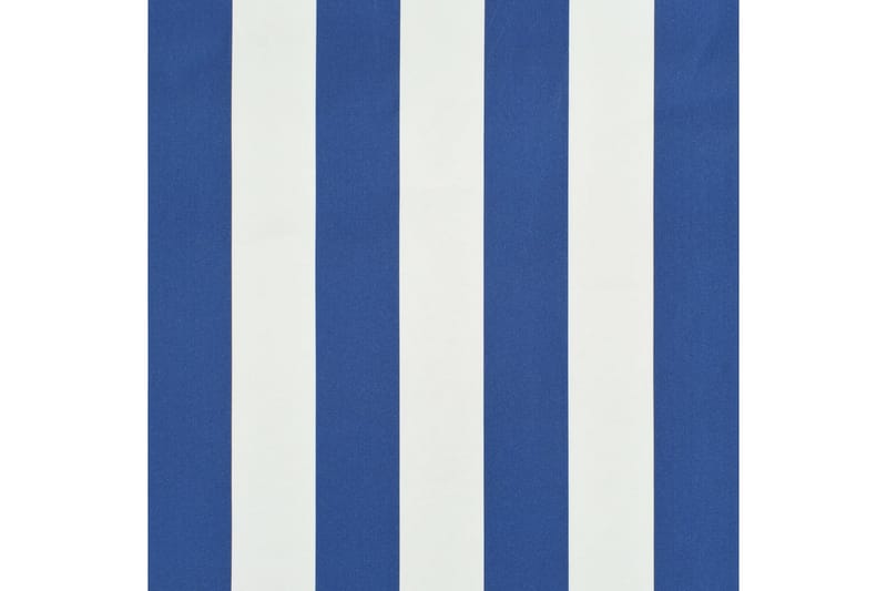 foldemarkise 100 x 150 cm blå og hvid - Blå - Havemøbler - Solafskærmning - Markiser - Vinduesmarkise