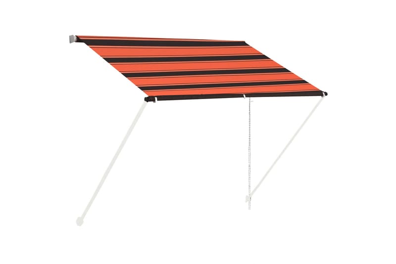 foldemarkise 100x150 cm orange og brun - Flerfarvet - Vinduesmarkise - Markiser - Solbeskyttelse vindue