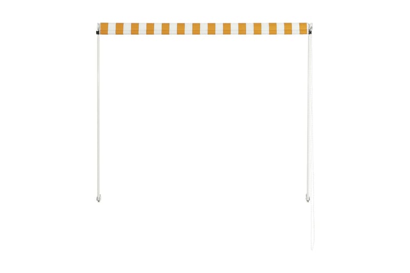 foldemarkise 150x150 cm gul og hvid - Flerfarvet - Vinduesmarkise - Markiser