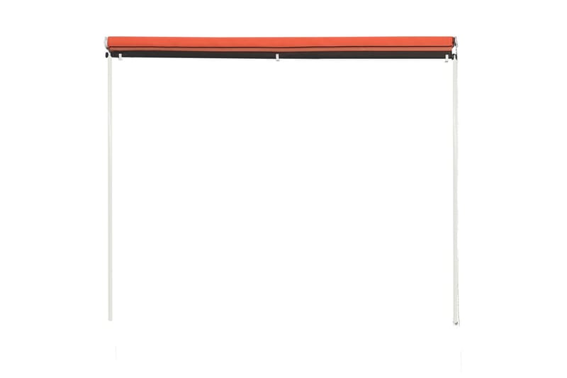 foldemarkise 200x150 cm orange og brun - Flerfarvet - Havemøbler - Solafskærmning - Markiser - Vinduesmarkise