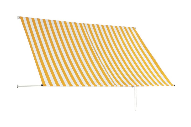 foldemarkise 250x150 cm gul og hvid - Flerfarvet - Vinduesmarkise - Markiser