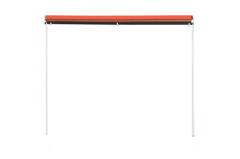 foldemarkise 250x150 cm orange og brun - Flerfarvet - Vinduesmarkise - Markiser - Solbeskyttelse vindue