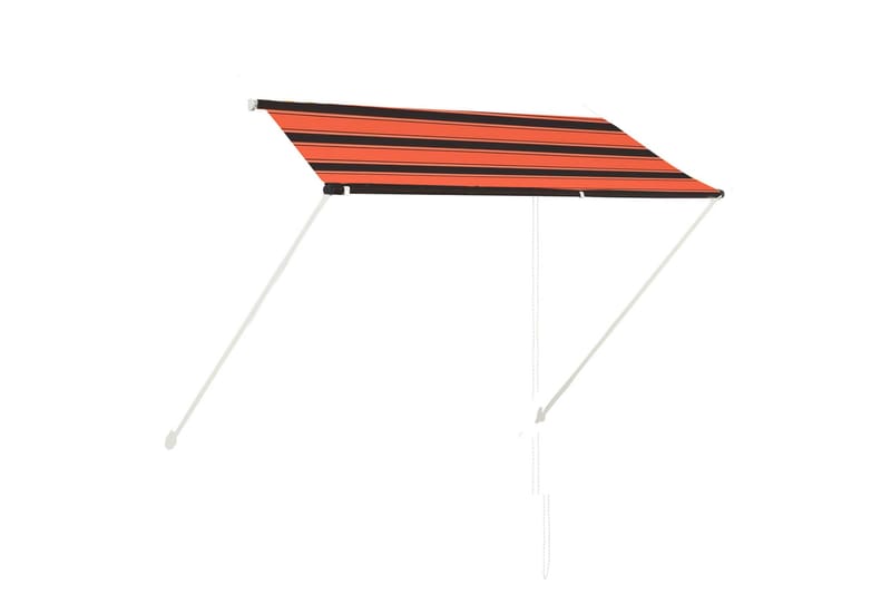 foldemarkise 250x150 cm orange og brun - Flerfarvet - Havemøbler - Solafskærmning - Markiser - Vinduesmarkise