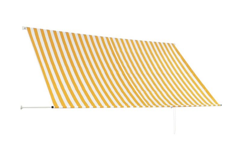 foldemarkise 300x150 cm gul og hvid - Flerfarvet - Havemøbler - Solafskærmning - Markiser - Balkonmarkise