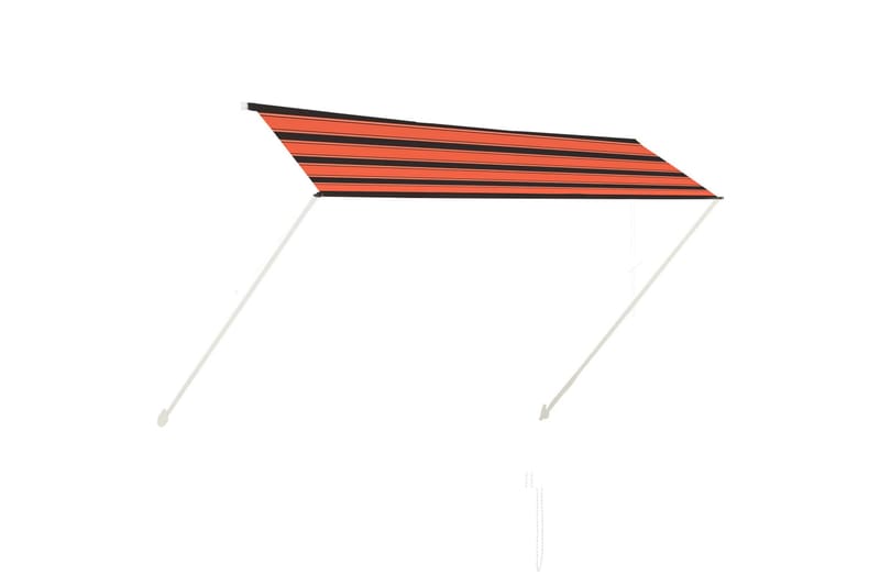 foldemarkise 300x150 cm orange og brun - Flerfarvet - Balkonmarkise - Markiser - Terrassemarkise