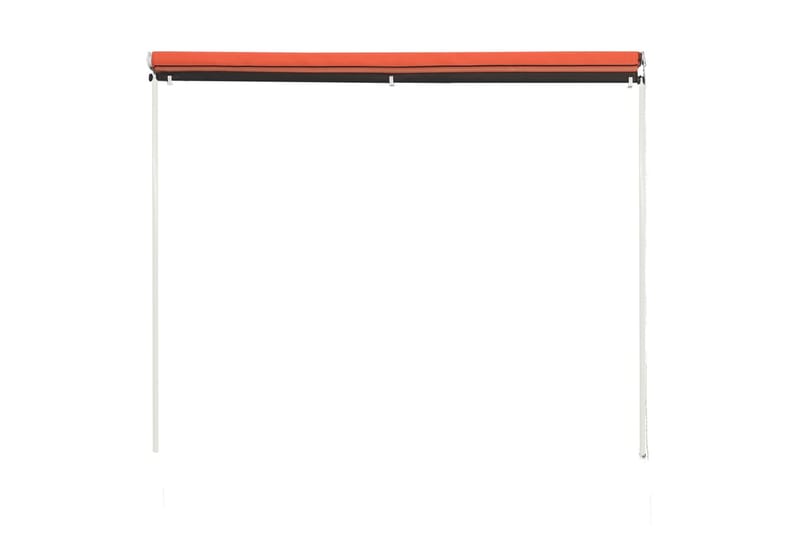 foldemarkise 350x150 cm orange og brun - Flerfarvet - Balkonmarkise - Markiser - Terrassemarkise