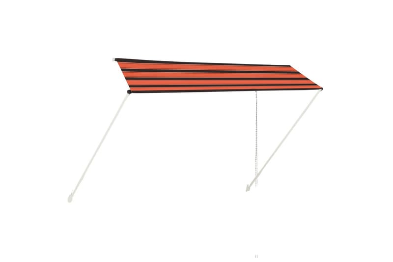 foldemarkise 350x150 cm orange og brun - Flerfarvet - Havemøbler - Solafskærmning - Markiser - Balkonmarkise