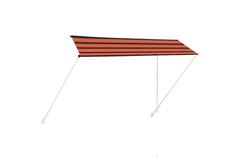 foldemarkise 350x150 cm orange og brun - Flerfarvet - Balkonmarkise - Markiser - Terrassemarkise