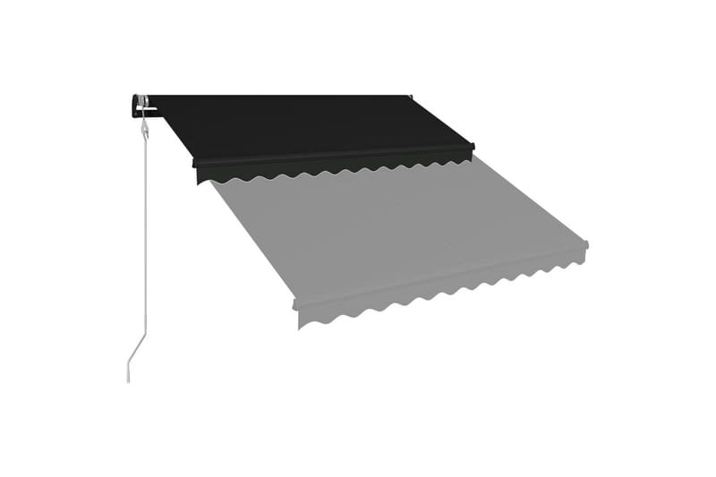 foldemarkise automatisk betjening 300 x 250 cm antracitgrå - Grå - Balkonmarkise - Markiser - Terrassemarkise