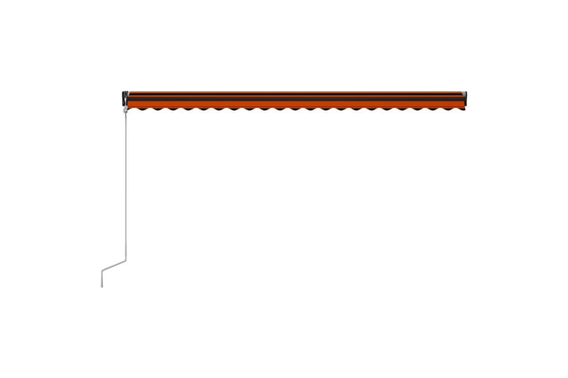 Foldemarkise Automatisk Betjening 500X300 cm Orange Og Brun - Vinduesmarkise - Markiser