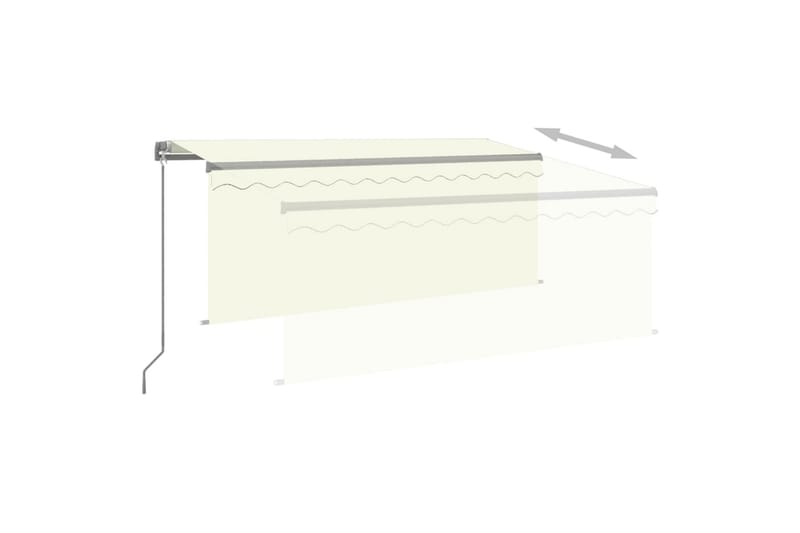 foldemarkise m. rullegardin + LED 3x2,5 m manuel - Creme - Havemøbler - Solafskærmning - Markiser - Vinduesmarkise
