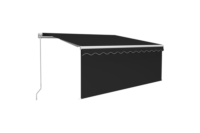 foldemarkise m. rullegardin + LED-lys 3x2,5 m manuel - Antracit - Havemøbler - Solafskærmning - Markiser - Vinduesmarkise