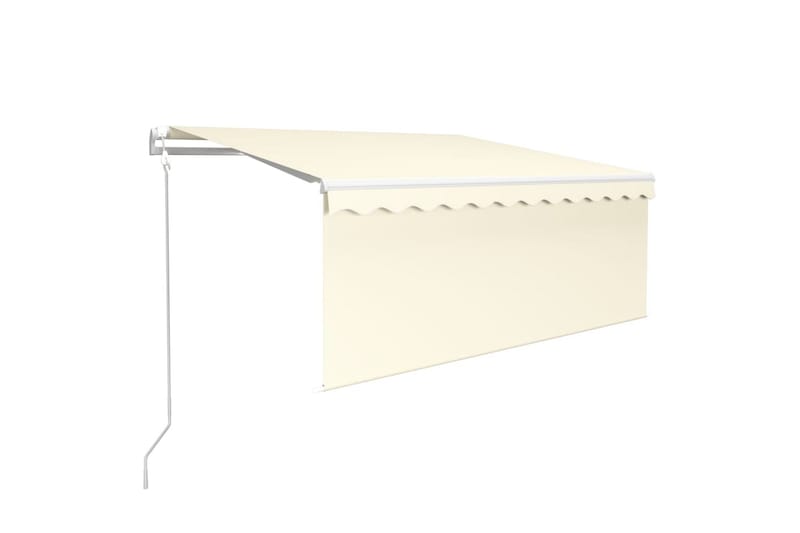 foldemarkise m. rullegardin 3,5x2,5 m automatisk - Creme - Havemøbler - Solafskærmning - Markiser - Vinduesmarkise