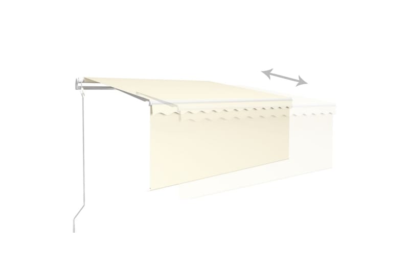 foldemarkise m. rullegardin 3,5x2,5 m automatisk - Creme - Havemøbler - Solafskærmning - Markiser - Vinduesmarkise