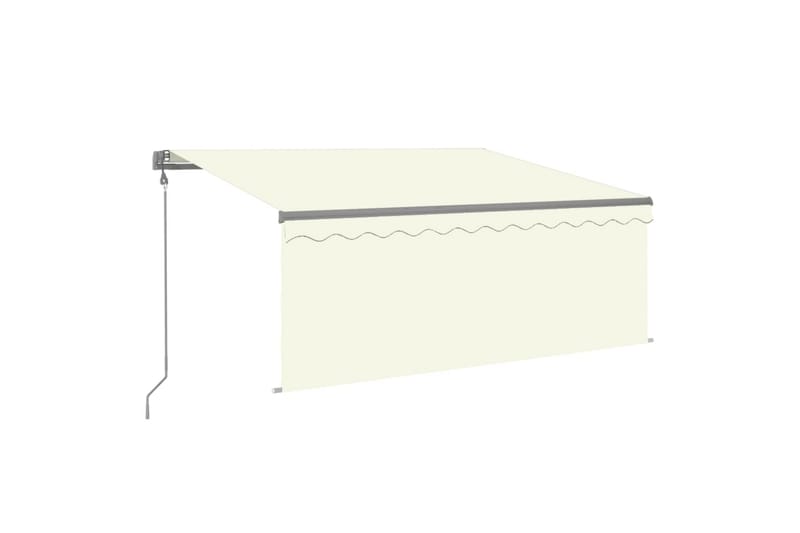 foldemarkise m. rullegardin 3,5x2,5 m automatisk cremefarvet - Creme - Havemøbler - Solafskærmning - Markiser - Vinduesmarkise