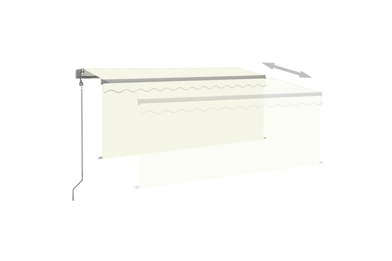 foldemarkise m. rullegardin 3,5x2,5 m automatisk cremefarvet - Creme - Havemøbler - Solafskærmning - Markiser - Vinduesmarkise