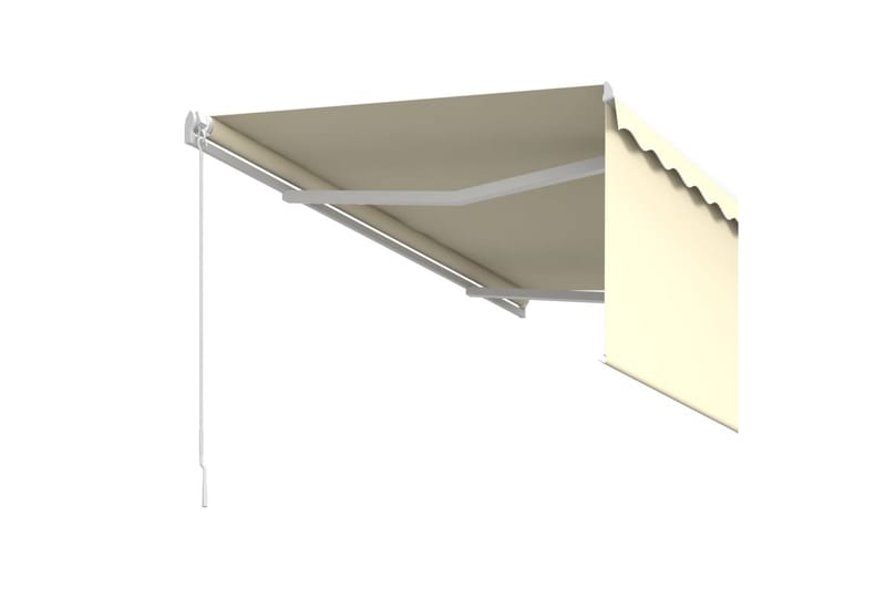 foldemarkise m. rullegardin 3,5x2,5 m manuel cremefarvet - Creme - Havemøbler - Solafskærmning - Markiser - Vinduesmarkise