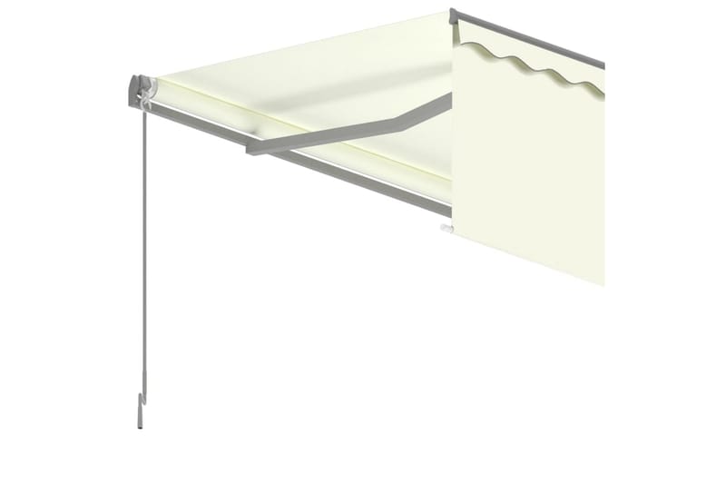 foldemarkise m. rullegardin 3,5x2,5 m manuel cremefarvet - Creme - Havemøbler - Solafskærmning - Markiser - Vinduesmarkise
