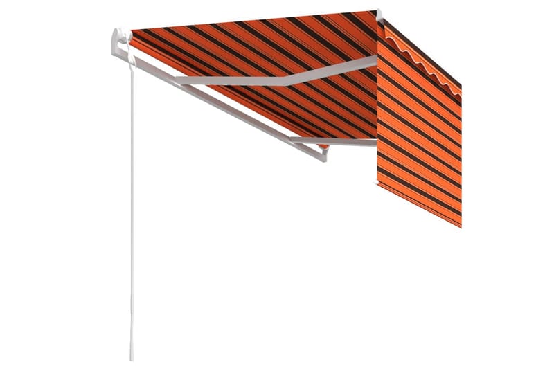 foldemarkise m. rullegardin 3,5x2,5m automatisk - Orange - Havemøbler - Solafskærmning - Markiser - Vinduesmarkise