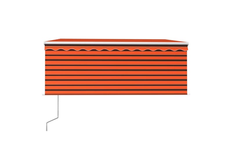 foldemarkise m. rullegardin 3,5x2,5m automatisk - Orange - Havemøbler - Solafskærmning - Markiser - Vinduesmarkise