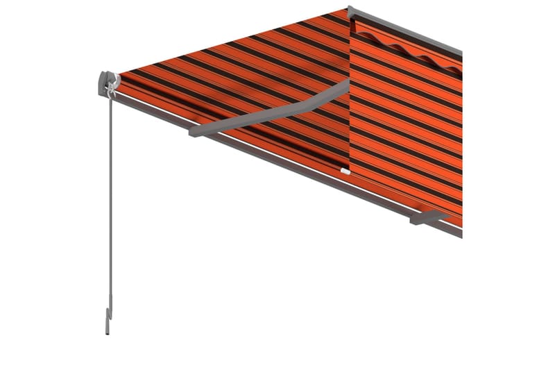 foldemarkise m. rullegardin 3,5x2,5m manuel orange/brun - Orange - Havemøbler - Solafskærmning - Markiser - Vinduesmarkise