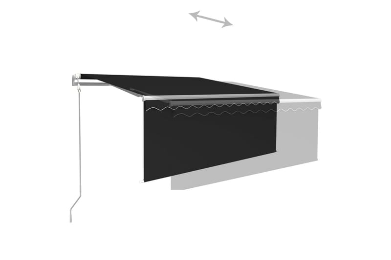 foldemarkise m. rullegardin 3x2,5 m automatisk antracit - Antracit - Vinduesmarkise - Markiser