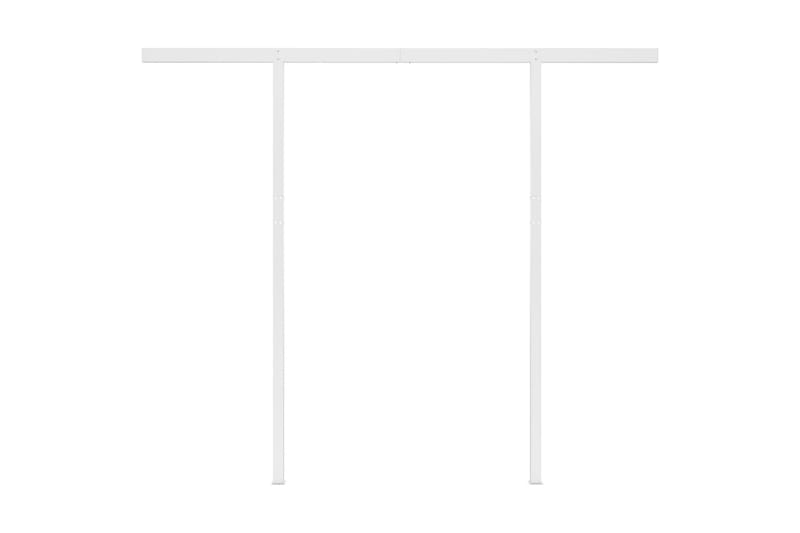 foldemarkise m. stolper 3,5x2,5 m manuel betjening - Orange - Balkonmarkise - Markiser - Terrassemarkise