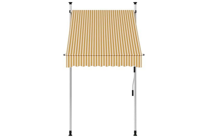 foldemarkise manuel betjening 100 cm striber orange og hvid - Orange - Havemøbler - Solafskærmning - Markiser - Vinduesmarkise