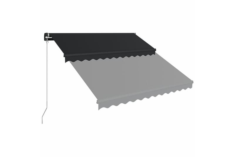 foldemarkise manuel betjening 300 x 250 cm antracitgrå - Grå - Havemøbler - Solafskærmning - Markiser - Vinduesmarkise