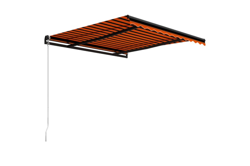 Foldemarkise Manuel Betjening 300X250 cm Orange Og Brun - Havemøbler - Solafskærmning - Markiser - Vinduesmarkise