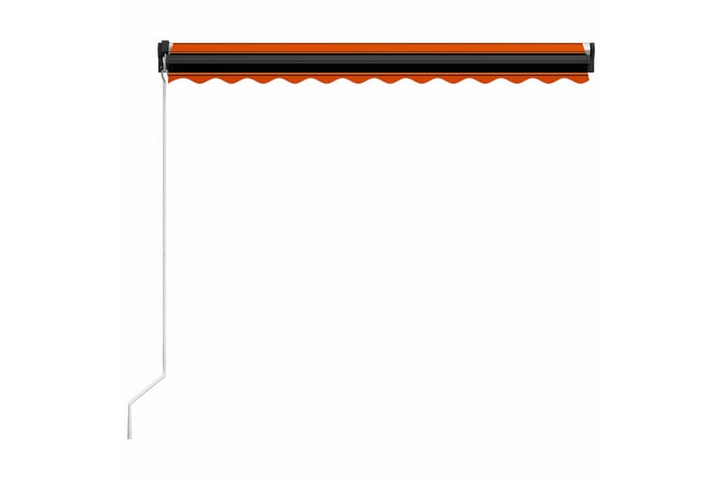 Foldemarkise Manuel Betjening 300X250 cm Orange Og Brun - Havemøbler - Solafskærmning - Markiser - Vinduesmarkise