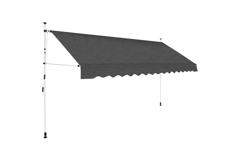foldemarkise manuel betjening 400 cm antracitgrå - Grå - Balkonmarkise - Markiser - Terrassemarkise