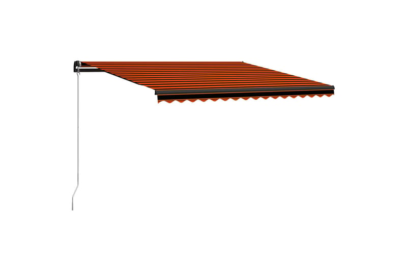 Foldemarkise Manuel Betjening 450X300 cm Orange Og Brun - Havemøbler - Solafskærmning - Markiser - Vinduesmarkise