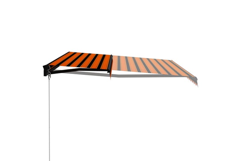 Foldemarkise Manuel Betjening 450X300 cm Orange Og Brun - Havemøbler - Solafskærmning - Markiser - Vinduesmarkise