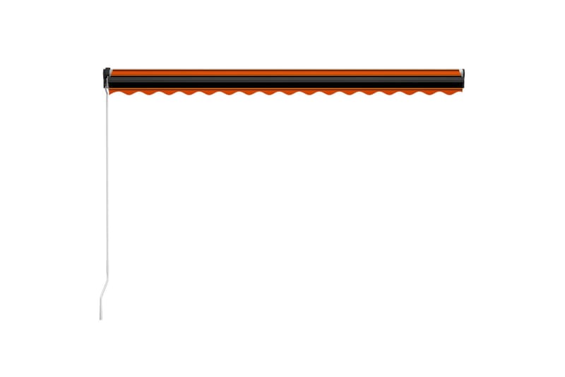 Foldemarkise Manuel Betjening 450X300 cm Orange Og Brun - Havemøbler - Solafskærmning - Markiser - Vinduesmarkise
