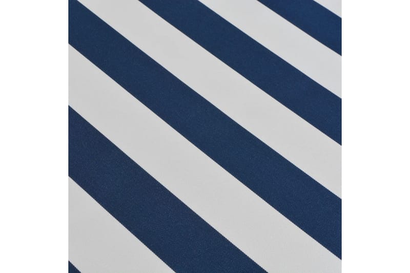 Foldemarkise Manuel Betjening 500 cm Blå Og Hvid - Vinduesmarkise - Markiser