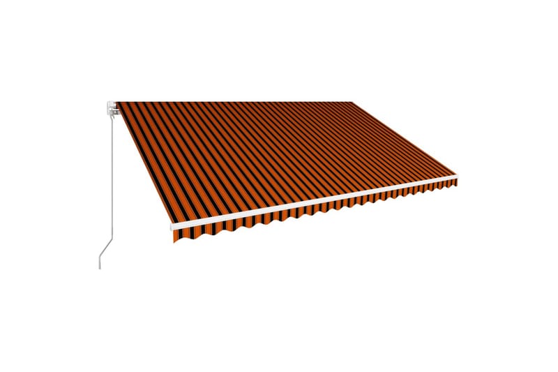 foldemarkise manuel betjening 500 x 300 cm orange og brun - Orange - Balkonmarkise - Markiser - Terrassemarkise