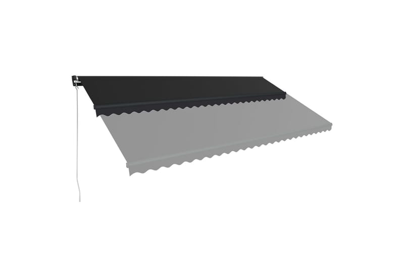 foldemarkise manuel betjening 600 x 300 cm antracitgrå - Grå - Havemøbler - Solafskærmning - Markiser - Vinduesmarkise