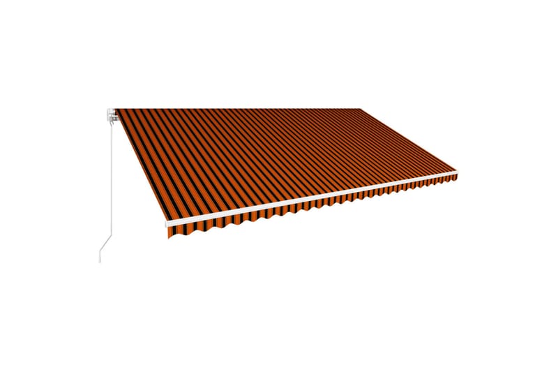 foldemarkise manuel betjening 600 x 300 cm orange og brun - Orange - Balkonmarkise - Markiser - Terrassemarkise