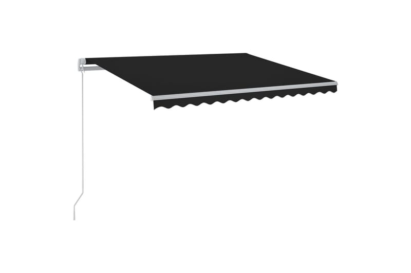foldemarkise manuel betjening m. LED 300x250 cm antracitgrå - Antracit - Havemøbler - Solafskærmning - Markiser - Balkonmarkise