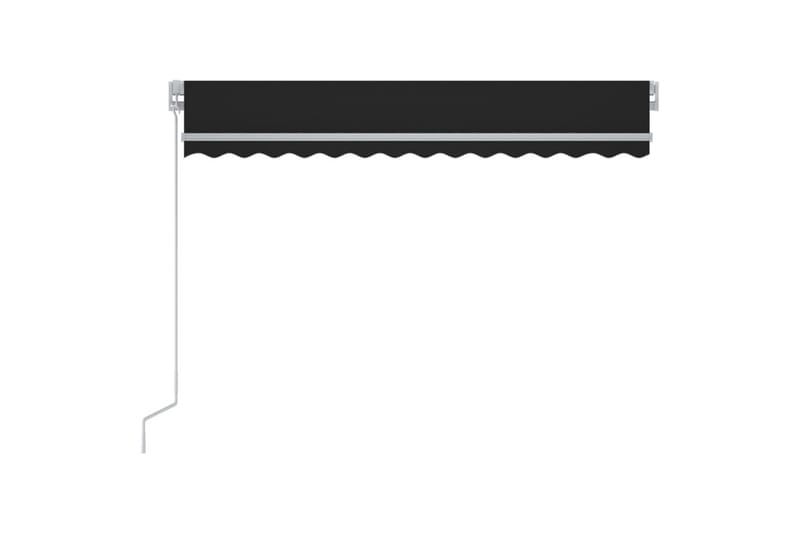 foldemarkise manuel betjening m. LED 300x250 cm antracitgrå - Antracit - Balkonmarkise - Markiser - Terrassemarkise