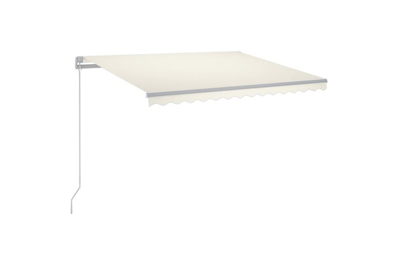 foldemarkise manuel betjening m. LED 300x250 cm cremefarvet - Creme - Havemøbler - Solafskærmning - Markiser - Balkonmarkise