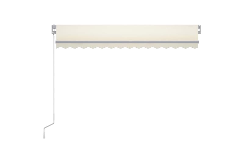 foldemarkise manuel betjening m. LED 300x250 cm cremefarvet - Creme - Havemøbler - Solafskærmning - Markiser - Balkonmarkise