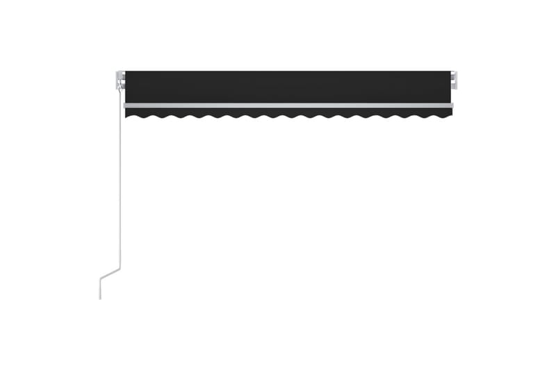 foldemarkise manuel betjening m. LED 400x350 cm antracit - Antracit - Balkonmarkise - Markiser - Terrassemarkise
