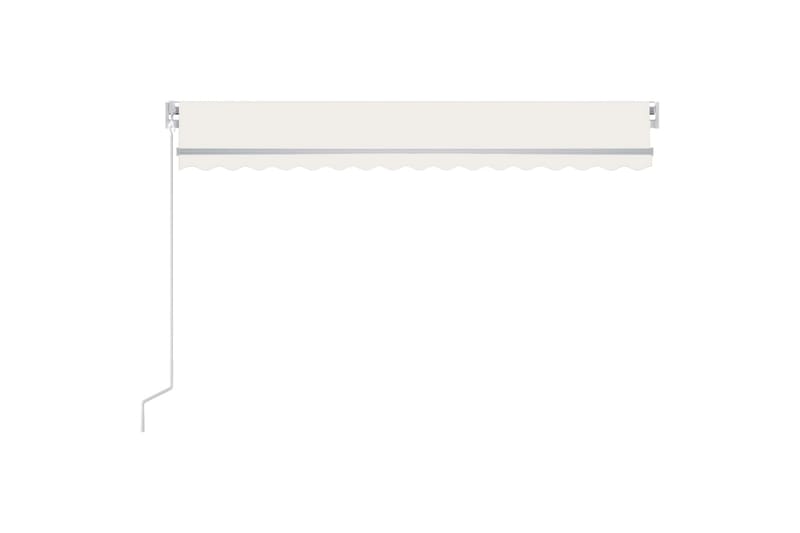 foldemarkise manuel betjening m. LED 400x350 cm cremefarvet - Creme - Balkonmarkise - Markiser - Terrassemarkise