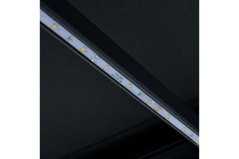 foldemarkise manuel betjening m. LED 450x300 cm antracitgrå - Grå - Vinduesmarkise - Markiser