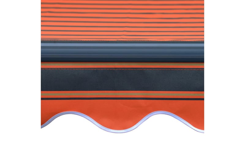 Foldemarkise Manuel Betjening m. Led 450X300cm Orange & Brun - Havemøbler - Solafskærmning - Markiser - Vinduesmarkise
